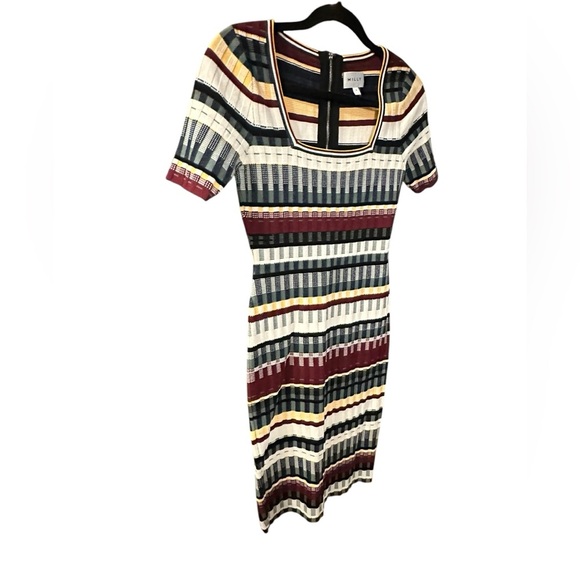 Milly Multicolor Bodycon Striped Dress size 4 - Picture 2 of 9